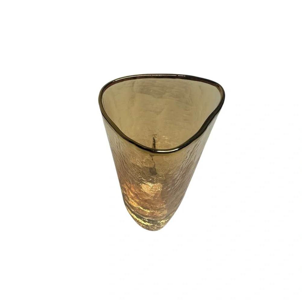 NIB Anthro The Zaza Collection Set of 2 Lustered Shot Glasses in Honey Luster